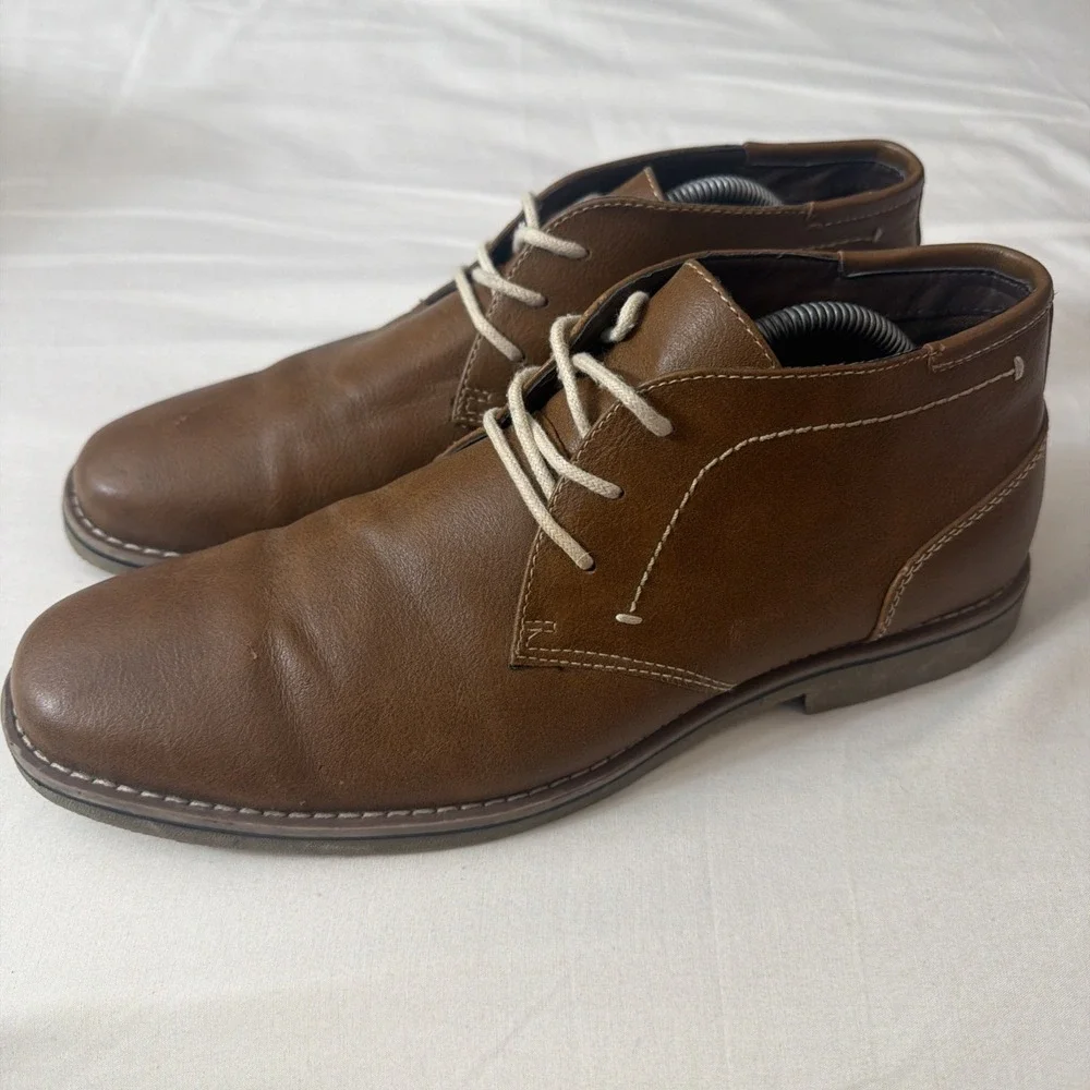 Men's Size Sonoma Freer Ortholite Eco Cognac/Brown Oxford Dress Size 11 Work Fit